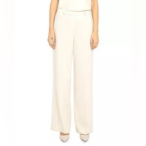 Theory Women’s Treeca Admiral Stripe Pull On Pants In Rice Off-White 0 NWT